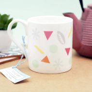 HarrietEmilyDesign Bone China Mug // Patterned China Mug // Gift for home // Coffee Mug // Scandinavian Inspired Patterned mug