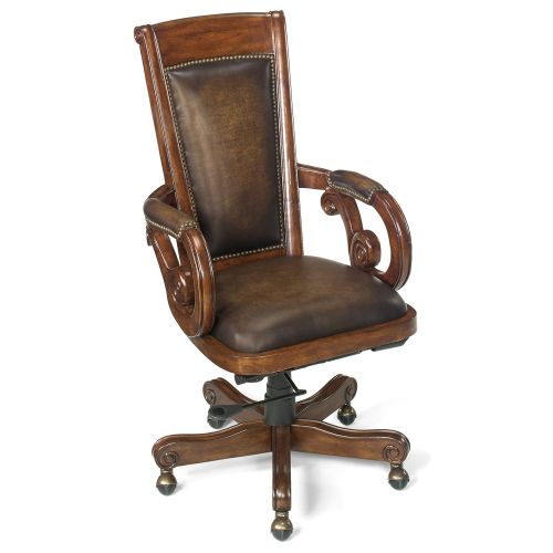  Harris & Terry AMZ4107140 Willis Executive Swivel Tilt Desk Chairs, Brown