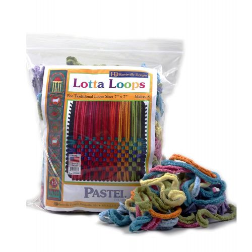  Harrisville Designs Harrisville 7” Pastel Lotta Loops in Assorted Colors  Makes 8 Potholders