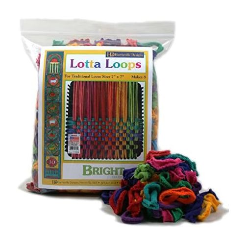  [아마존베스트]Harrisville Designs F557ML-AZ 7 Bright Lotta Loops in Assorted Colors - Makes 8 Potholders