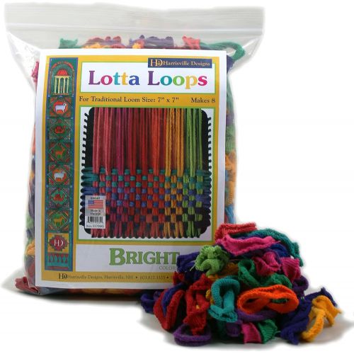  [아마존베스트]Harrisville Designs F557ML-AZ 7 Bright Lotta Loops in Assorted Colors - Makes 8 Potholders