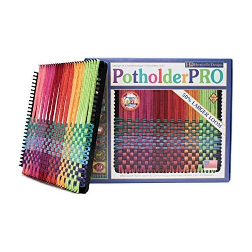  [아마존베스트]Harrisville Designs 554 10 Potholder (PRO Size) Loom Kit, (Packaging May Vary), Black