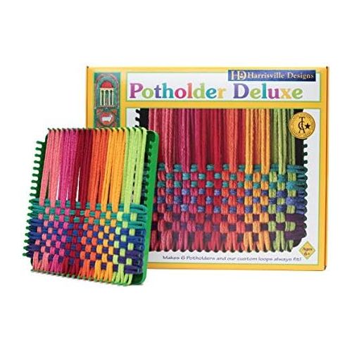  [아마존베스트]Harrisville Designs 7 Potholder (Traditional Size) Deluxe Loom Kit, Makes 6 Potholders