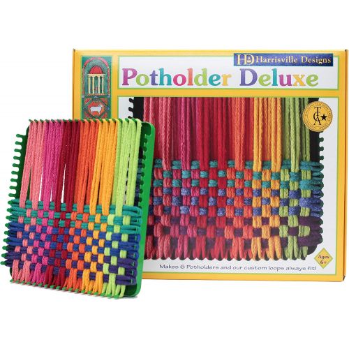  [아마존베스트]Harrisville Designs 7 Potholder (Traditional Size) Deluxe Loom Kit, Makes 6 Potholders