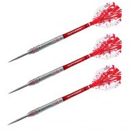Harrows Rapide 90% Tungsten Matched Weighed + or-0.5G Machined with Cut Rings & Knurls Steel Tip 22G Dart