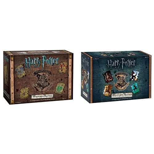  Harry Potter Hogwarts Battle A Cooperative Deck Building Game with USAopoly Harry Potter: Hogwarts Battle - The Monster Box of Monsters Expansion Card Game Bundle