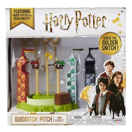  Harry Potter HARRY POTTER Quidditch Pitch Arena Mini Playset, Featuring HP and Draco Malfoy! Chase The Golden Snitch!