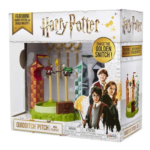  Harry Potter HARRY POTTER Quidditch Pitch Arena Mini Playset, Featuring HP and Draco Malfoy! Chase The Golden Snitch!