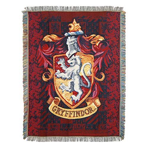  Harry Potter Gryffindor Shield Woven Tapestry Throw Blanket, 48 x 60