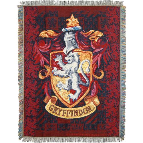  Harry Potter Gryffindor Shield Woven Tapestry Throw Blanket, 48 x 60