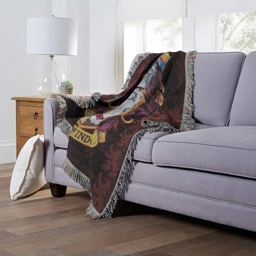  Harry Potter Gryffindor Shield Woven Tapestry Throw Blanket, 48 x 60