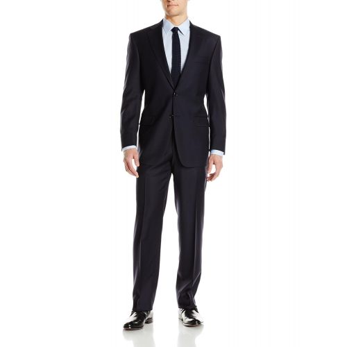  Hart Schaffner Marx Mens 2 Button Chicago Fit Suit with Flat Front Pant