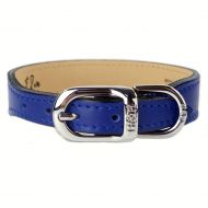 Hartman & Rose Leather Dog Collar with Nickel Plated Hardware - Italian Leather Collection Luxury Pet Collars