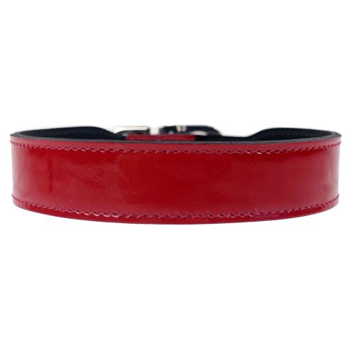  Hartman & Rose Leather Dog Collar with Nickel Plated Hardware - Italian Leather Collection Luxury Pet Collars