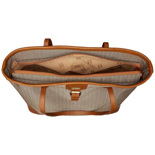  Hartmann Herringbone Luxe Softside Shoulder Bag, Terracotta Herringbone, One Size