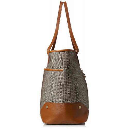  Hartmann Herringbone Luxe Softside Shoulder Bag, Terracotta Herringbone, One Size