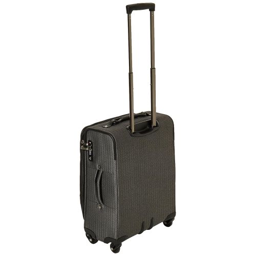  Hartmann 20 Inch Herringbone Luxe SS Carry On Spinner, Black Herringbone