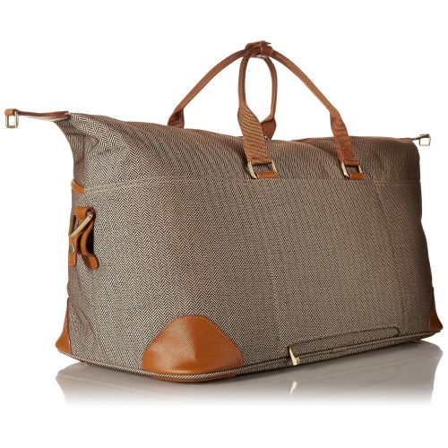  Hartmann Herringbone Luxe Softside Weekend Duffel, Terracotta Herringbone, One Size