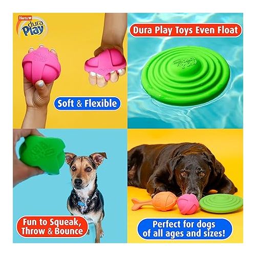  Hartz DuraPlay Bacon Scented Dog Toys, Small (Assorted Color)