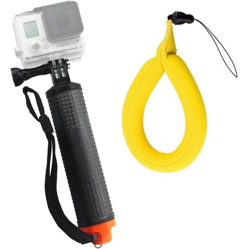  [아마존베스트]Harwerrel Waterproof Floating Hand Grip for GoPro Hero Session Black Silver Hero 7 6 5 4 3 3+ 2 1 SJ4000 SJ5000 Xiaomi Action Cameras with Camera Float Strap