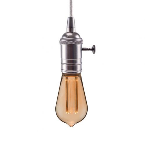  Bronze Mini Pendant Light Fitting Antique Style, Light Socket with Rotary Switch, 4.75 Canopy, 10ft Black Cord, Ceiling Lighting Fixture, E26 Lampholder, Harwez LP-216-1 Include 1