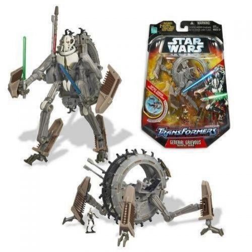 해즈브로 Hasbro Star Wars Transformer Figure, General Grievous Wheel-Bike