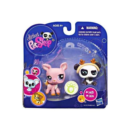 해즈브로 Hasbro Toys Littlest Pet Shop 2010 Assortment B Series 2 Deer & Panda Bear Figure 2-Pack