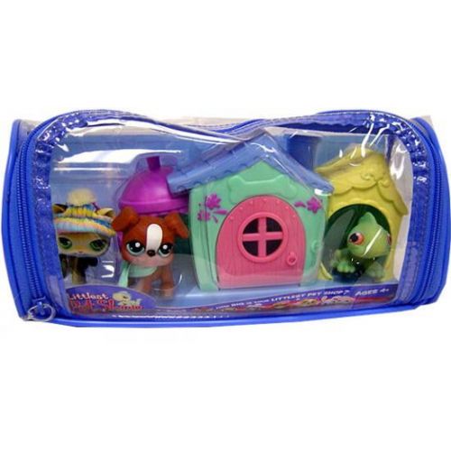 해즈브로 Hasbro Toys Littlest Pet Shop Winter Vinyl Duffle Bag Figure 3-Pack