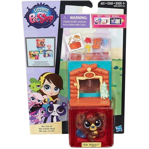 해즈브로 Littlest Pet Shop Mini Style Set with Beaver Figure