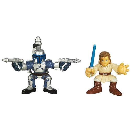 해즈브로 Hasbro Toys Star Wars Galactic Heroes 2008 Jango Fett & Obi-Wan Kenobi Mini Figure 2-Pack