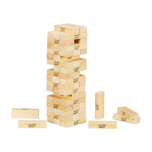 해즈브로 Hasbro Gaming Jenga Wooden Blocks Stacking Tumbling Tower, Kids Game Ages 6 and Up (Amazon Exclusive)