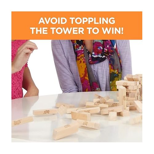 해즈브로 Hasbro Gaming Jenga Wooden Blocks Stacking Tumbling Tower, Kids Game Ages 6 and Up (Amazon Exclusive)