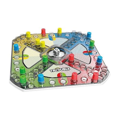 해즈브로 Hasbro Gaming Trouble Board Game for Kids Ages 5 and Up 2-4 Players (Packaging may vary)