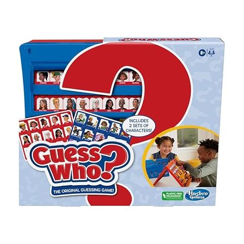 해즈브로 Hasbro Gaming Guess Who? Original,Easy to Load Frame,Double-Sided Character Sheet,2 Player Board Games for Kids,Guessing Games for Families,Ages 6 and Up