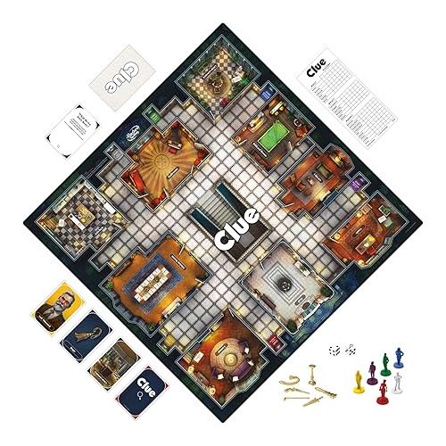 해즈브로 Hasbro Gaming Clue Board Game for Kids Ages 8 and Up, Reimagined Clue Game for 2-6 Players, Mystery Games, Detective Games, Family Games for Kids and Adults