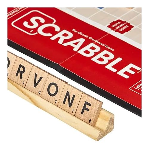 해즈브로 Hasbro Gaming Scrabble Board Game,Word Game for Kids Ages 8 and Up,Fun Family Game for 2-4 Players,The Classic Crossword Game