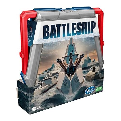 해즈브로 Battleship Classic Board Game, Strategy Game for Kids Ages 7 and Up, Fun for 2 Players