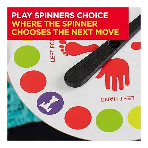 해즈브로 Hasbro Gaming Twister Ultimate: Bigger Mat, More Colored Spots, Family, Kids Party Game Age 6+; Compatible with Alexa (Amazon Exclusive)