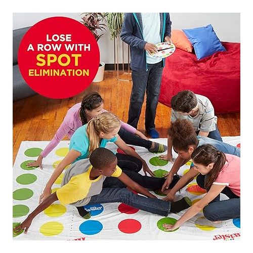 해즈브로 Hasbro Gaming Twister Ultimate: Bigger Mat, More Colored Spots, Family, Kids Party Game Age 6+; Compatible with Alexa (Amazon Exclusive)