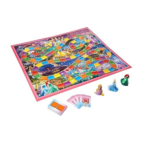 해즈브로 Hasbro Gaming Candy Land Disney Princess Edition Board Game, Preschool Games for 2 to 3 Players, Family Games for Kids Ages 3 and Up (Amazon Exclusive)