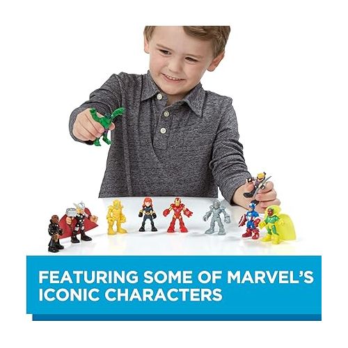 해즈브로 Marvel Playskool Heroes Super Hero Adventures Ultimate Set, 10 Collectible 2.5-Inch Action Figures, Toys for Kids Ages 3 and Up (Amazon Exclusive)