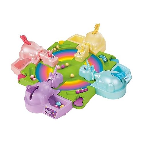 해즈브로 Hasbro Gaming Hungry Hippos Unicorn Edition Pre-School Board Game for Kids Ages 4 and Up; 2-4 Players