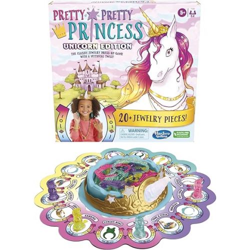 해즈브로 Hasbro Gaming Pretty Princess Unicorn Edition Board Game, includes 20 Pieces (Amazon Exclusive)