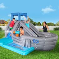 Hasbro Super Soaker Mega Battle Carrier Bounce House - Inflatable Pool Aircraft Carrier Water Park for Epic Summer Water Battles