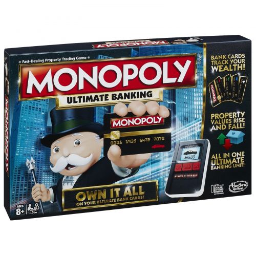 해즈브로 Hasbro Board Game 2-4 Players Monopoly Ultimate Banking Indoor Game Age 8+
