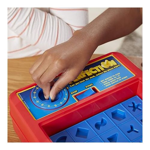 해즈브로 Hasbro Gaming Perfection Game for Preschoolers and Kids Ages 5 and Up, Popping Shapes and Pieces, Preschool Board Games for 1 or More Players