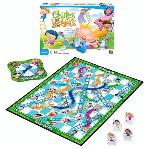 해즈브로 Hasbro Gaming Chutes and Ladders Board Game for 2 to 4 Players Kids Ages 3 and Up (Amazon Exclusive)