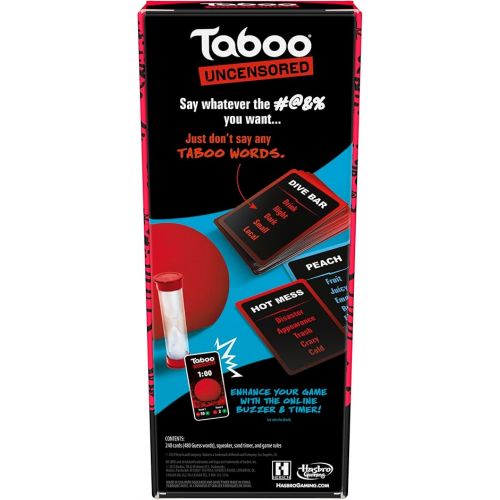 해즈브로 Hasbro Gaming Taboo Uncensored Board Game for Adults Only | Ages 17+ | 4+ Players | 20 Mins. Avg. | Hilarious NSFW Party Games for Adults