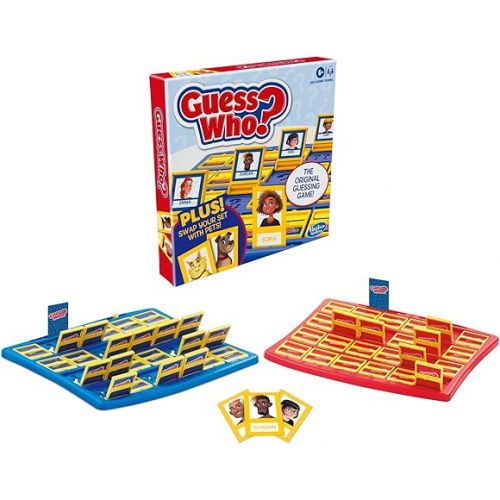 해즈브로 Hasbro Gaming Guess Who? Board Game, with People and Pets Cards, The Original Guessing Game for Kids, Ages 6 and Up (Amazon Exclusive)
