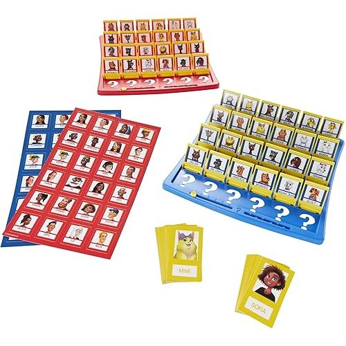 해즈브로 Hasbro Gaming Guess Who? Board Game, with People and Pets Cards, The Original Guessing Game for Kids, Ages 6 and Up (Amazon Exclusive)